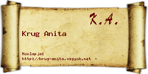 Krug Anita névjegykártya